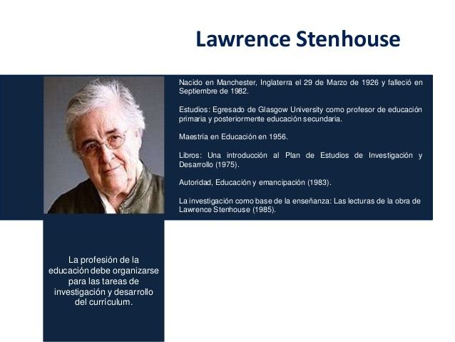 Lawrence Stenhouse Modelo curricular de Lawrence Stenhouse 7