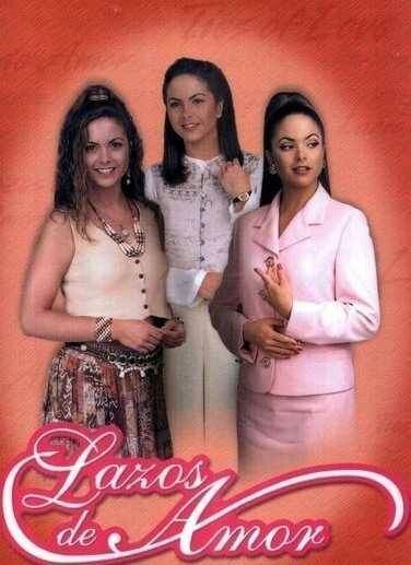 Lucero playing the characters of the identical triplets-María Guadalupe, María Paula and María Fernanda in the 1995 film "Lazos de Amor