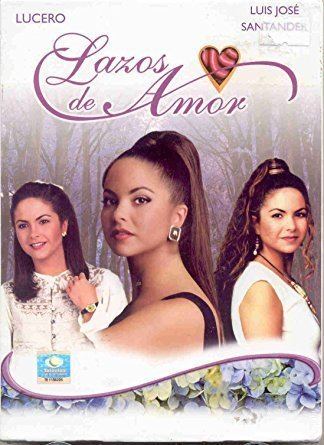 Lucero playing the characters of the identical triplets-María Guadalupe, María Paula and María Fernanda in the 1995 film "Lazos de Amor