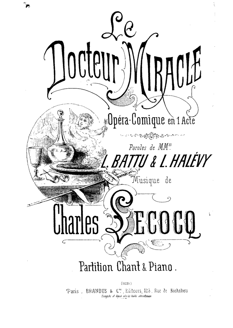 Le docteur Miracle Le Docteur Miracle Lecocq Charles IMSLPPetrucci Music Library