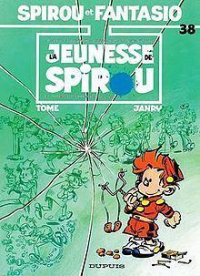 A front cover of the comic strip Le Petit Spirou featuring its main character Spirou
