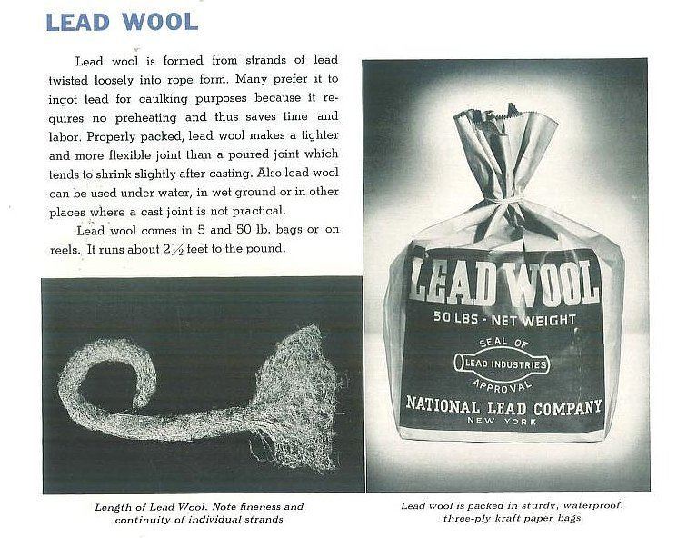 Lead wool