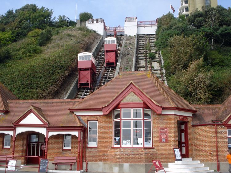 Leas Lift The Leas Lift Waterbalanced funicular railway ascending t Flickr