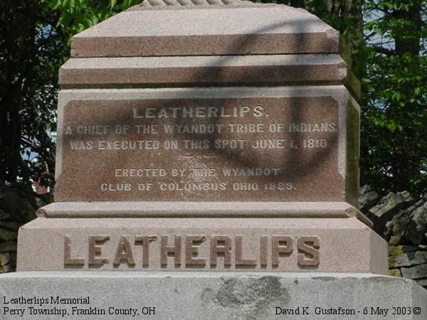Leatherlips Franklin County Gravestone Photos ampc Cemetery Photos