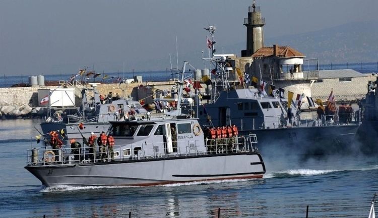 Lebanese Navy Arrival of the Lebanese Navy ship Trablous LCSC 42 to Beirut Navy