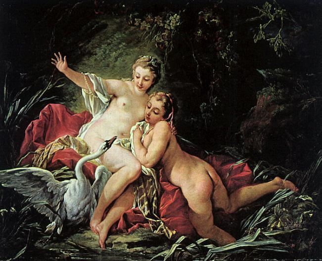 Leda and the Swan (Leonardo) Leda and the Swan by Franois Boucher ArtinthePicturecom