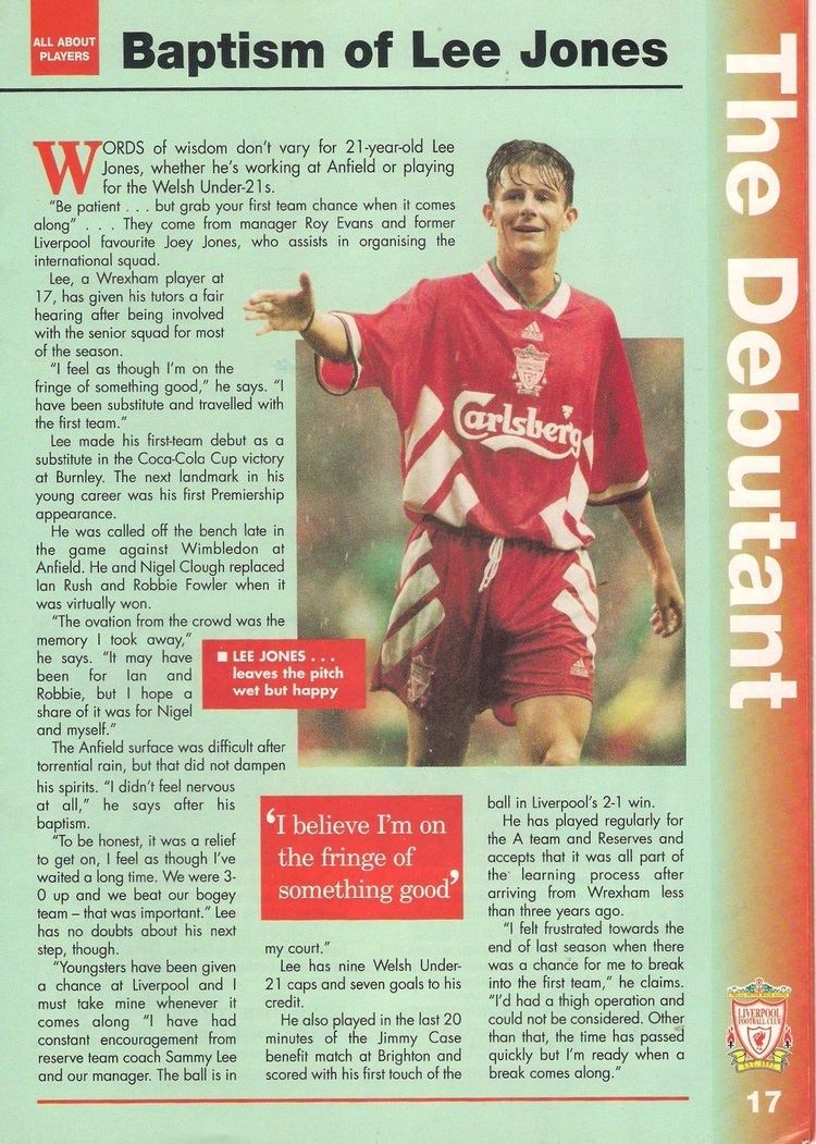 Lee Jones (footballer, born 1973) Liverpool career stats for Lee Jones LFChistory Stats galore for