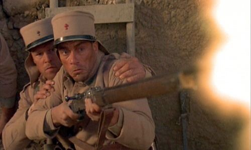 Legionnaire (film) movie scenes Pvt Alain Lefevre Jean Claude Van Damme fires his Lebel 1886 rifle during the final battle 8x50mm