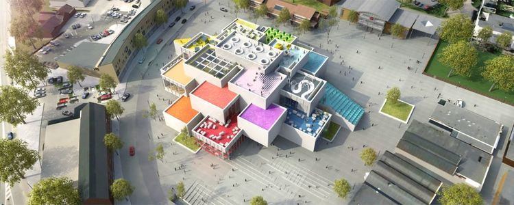 Lego House (Billund) Lego House in Billund Denmark begins construction by laying giant
