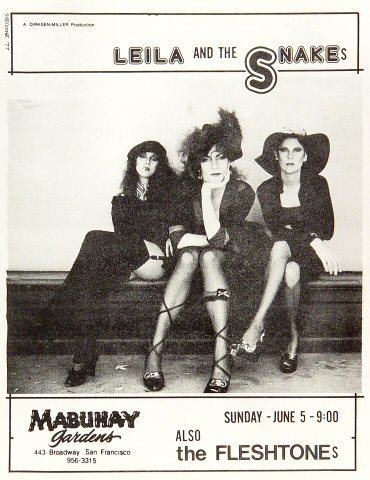 Leila and the Snakes Leila and the Snakes Handbill from Mabuhay Gardens Jul 29 1978