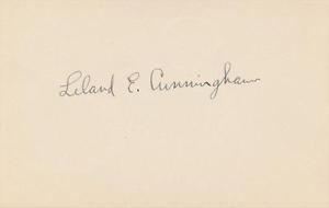 Leland Cunningham Astronomer Leland Cunningham Signed 1930s Index Card eBay