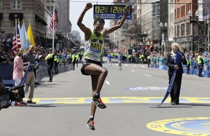 Lemi Berhanu Hayle Lemi Berhanu Hayle Wins Boston Marathon Wearing adidas Adizero Adios