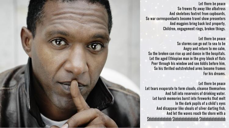 Lemn Sissay Let there be peace Lemn Sissay
