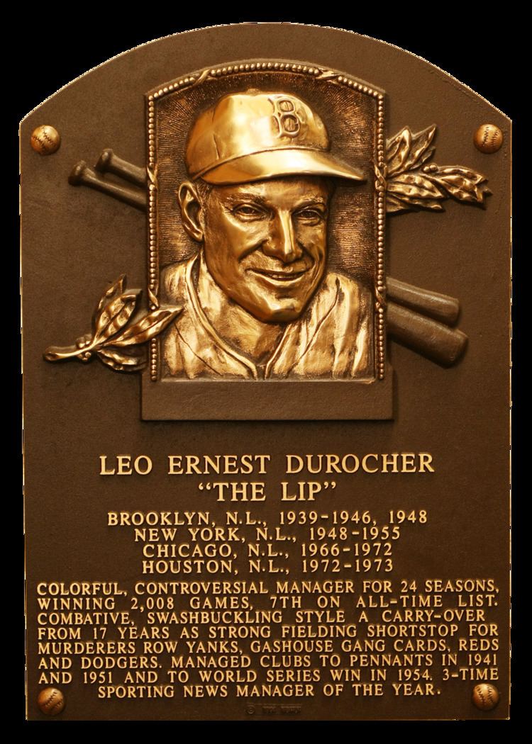 Leo Durocher Durocher Leo Baseball Hall of Fame