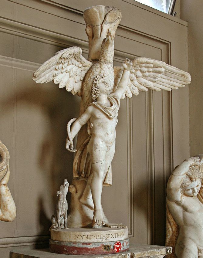 Leochares Ganymede and the eagle Rome Vatican Museums Gallery of the Candelabra