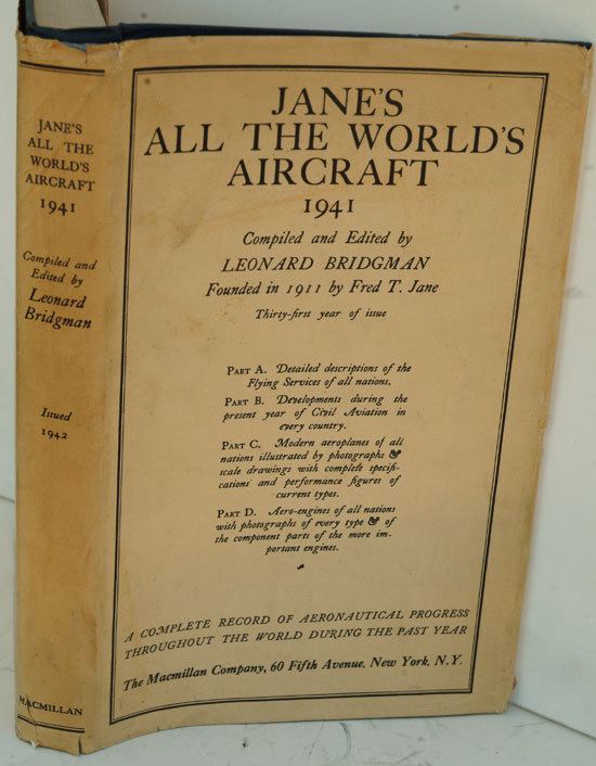 Leonard Bridgman Janes All the Worlds Aircraft 1941 Leonard Bridgman