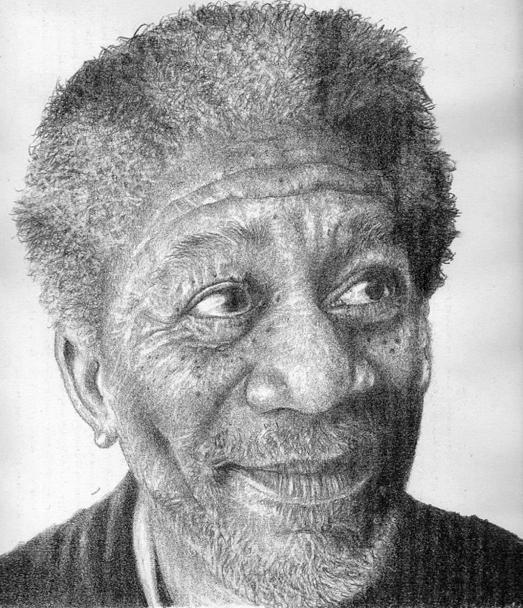 Leonard Freeman Morgan Freeman Drawing by Sean Leonard