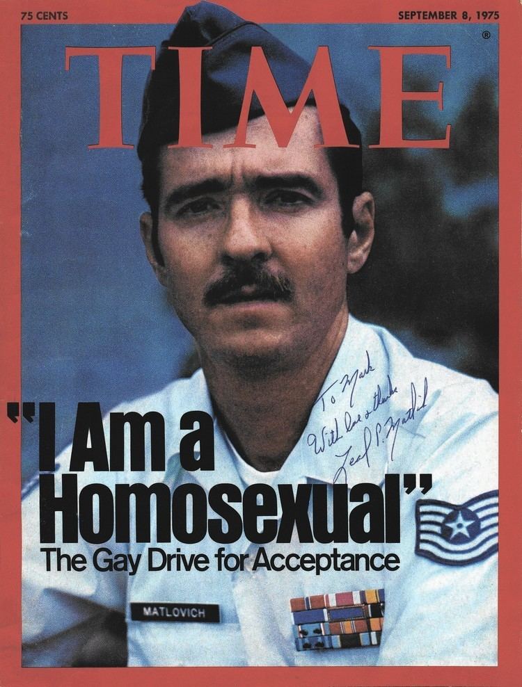 Leonard Matlovich on a Time Magazine cover while wearing his uniform