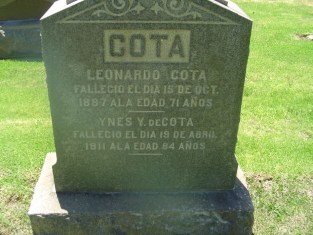 Leonardo Cota Leonardo Cota 1816 1887 Find A Grave Memorial