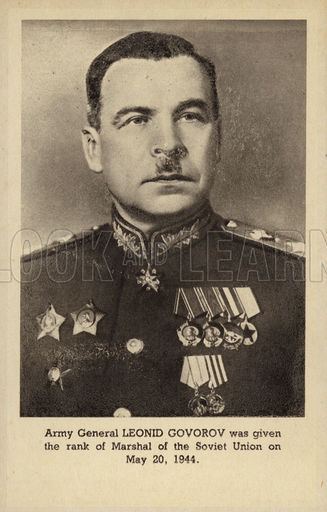 Leonid Govorov General Leonid Govorov Look and Learn History Picture
