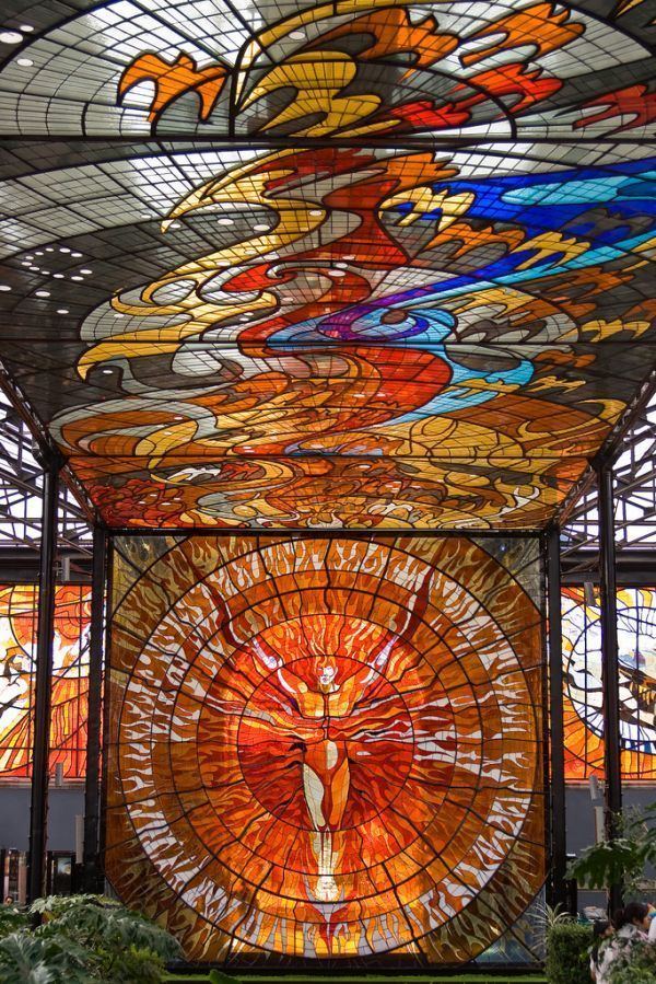 Leopoldo Flores Stained Glass Botanical Gardens Cosmovitral by Leopoldo