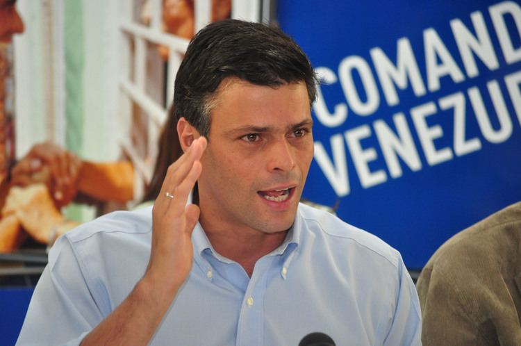 Leopoldo López VENEZUELA 39 IMPRISONED DEMOCRATIC LEADER LEOPOLDO LOPEZ BROADCAST