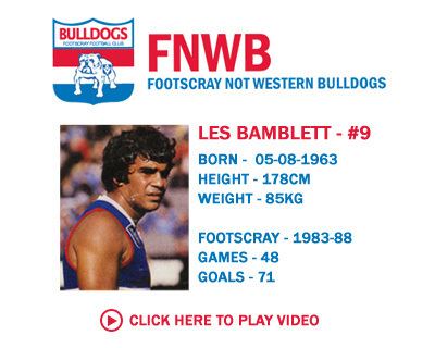 Les Bamblett Les Bamblett Footscray Not Western Bulldogs