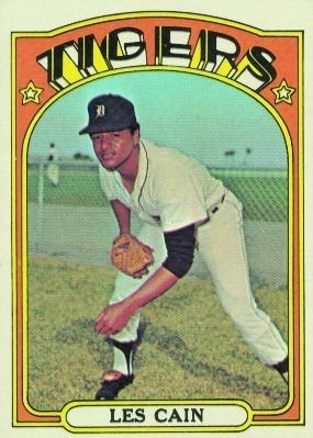 Les Cain Les Cain 1972 Pitcher Detroit Tigers Card Number 783 Baseball
