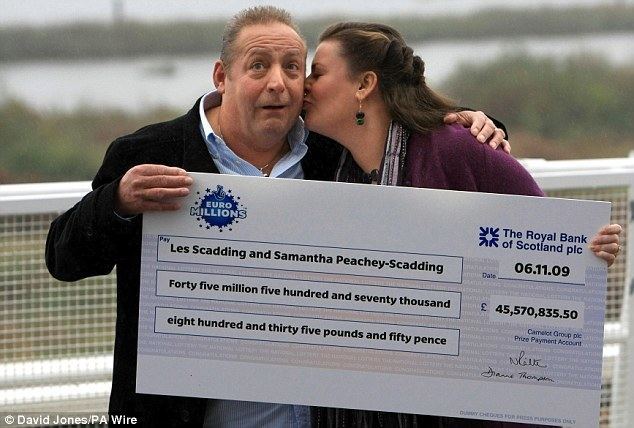 Les Scadding 455m Euromillions lottery winner Lee Scadding is cancer