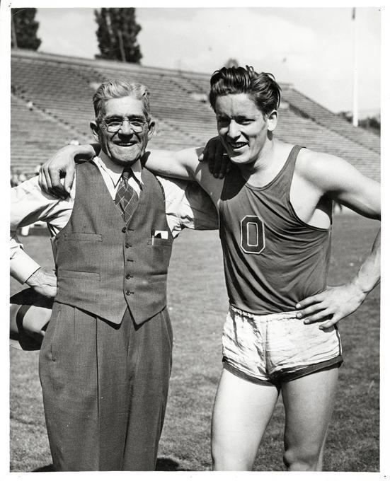 Les Steers Les Steers with Bill Hayward 1941 UO Athletics Oregon Digital