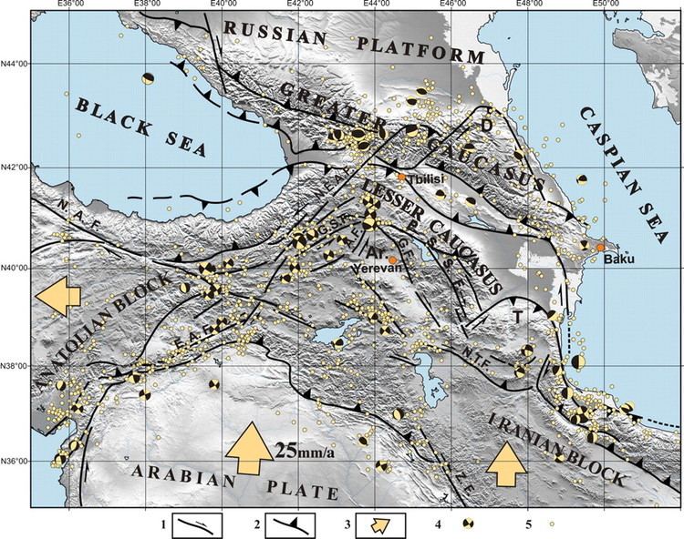 Lesser Caucasus Recent tectonic stress evolution in the Lesser Caucasus and adjacent