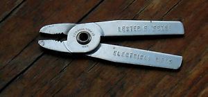 Lester Fryer Vintage Mini Pliers Sample Electrical Tool Advert LESTER FRYER