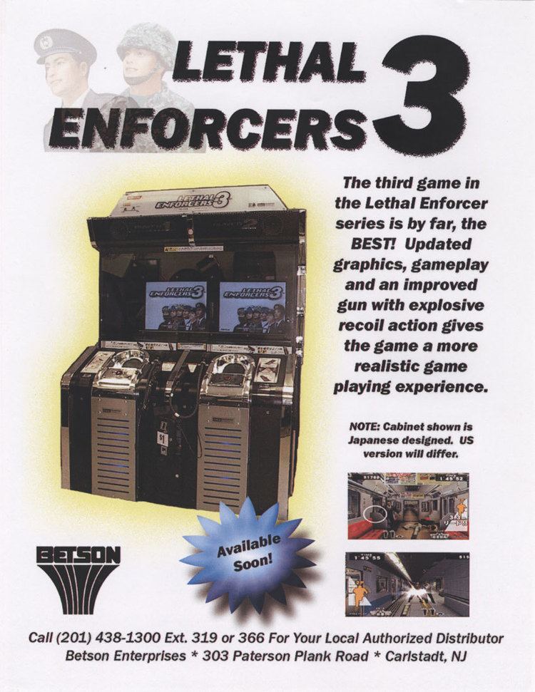 Lethal Enforcers 3 The Arcade Flyer Archive Video Game Flyers Lethal Enforcers 3 Konami