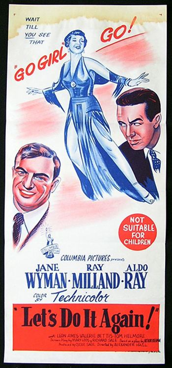 Let's Do It Again (1953 film) LETS DO IT AGAIN Movie Poster 1953 Ray Milland daybill