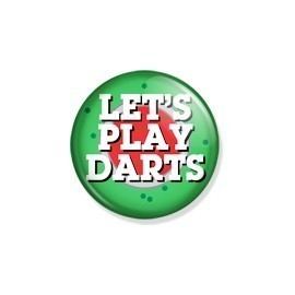 Let's Play Darts Play Darts Pin Badge