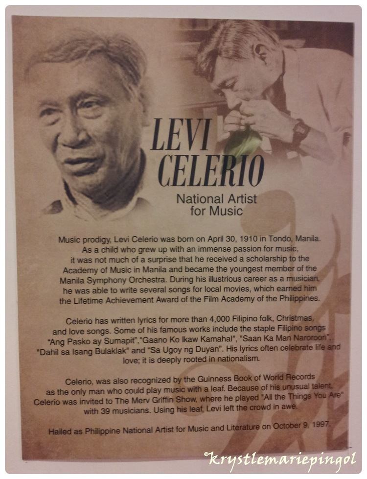 Levi Celerio Live Love Laugh Work Freeway National Artist