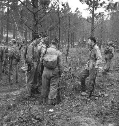 Lewis Nixon III with his colleagues at Camp Toccoa