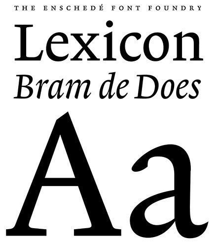 Lexicon (typeface) 100 best Typefaces of all times