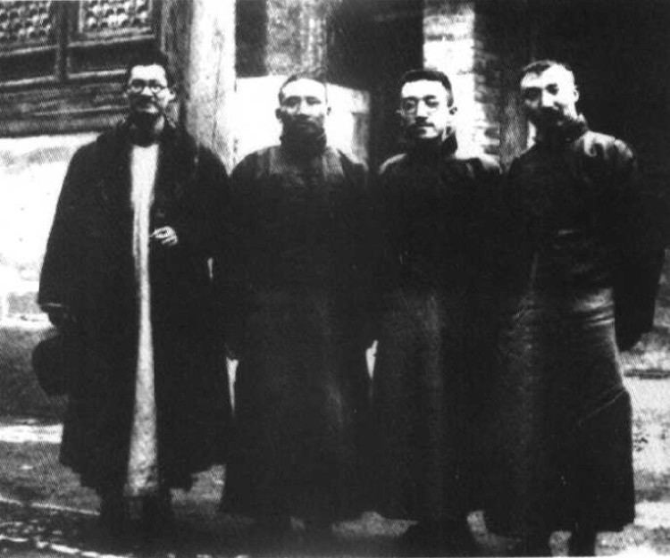 Li Dazhao FileJiang Menglin Cai Yuanpei Hu Shih and Li Dazhaojpg