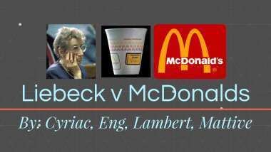 Liebeck v McDonalds by Kevin Eng