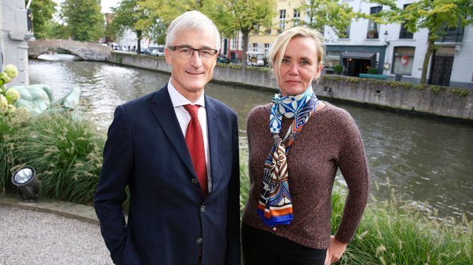 Liesbeth Homans Liesbeth Homans en Geert Bourgeois in jury Mister Gay Belgium