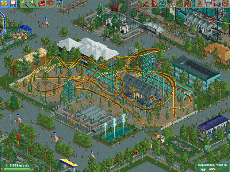 Lightnin' Loops RCT2 Cedar Gardens Theme Park Review