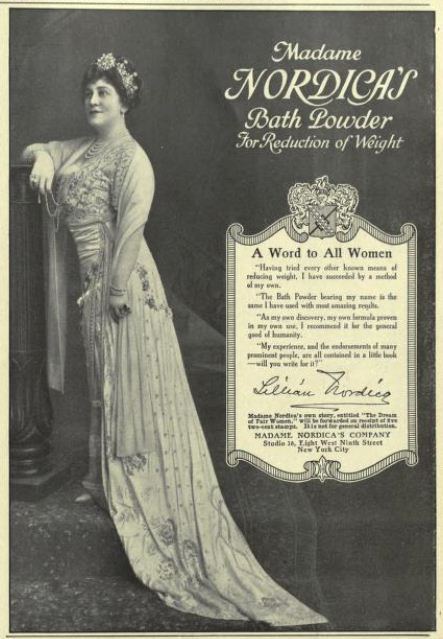 Lillian Nordica 1913 Vintage Advert Madame Nordica39s Bath Powder for