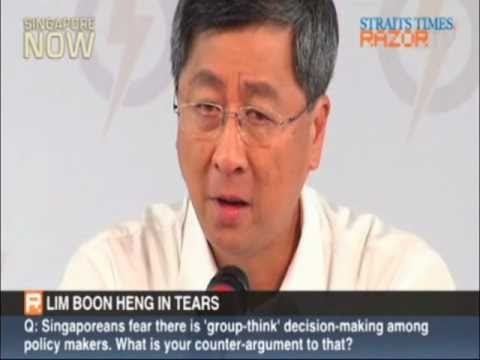 Lim Boon Heng PAP chairman Lim Boon Heng emotional as he responds to