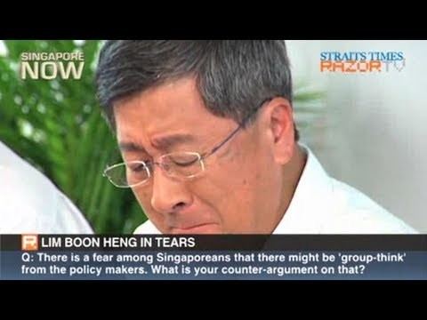 Lim Boon Heng Lim Boon Heng emotional as he responds to groupthink question YouTube