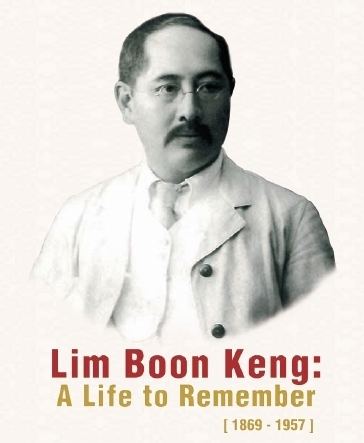 Lim Boon Keng Talk Lim Boon Keng A Life to Remember 18691957