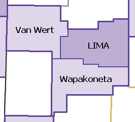 Lima–Van Wert–Wapakoneta, OH, combined statistical area