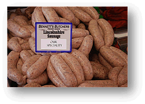 Lincolnshire sausage Lincolnshire Sausages from Bennetts Butchers in Lincolnshire