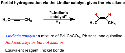 Lindlar catalyst Partial Reduction of Alkynes Master Organic Chemistry