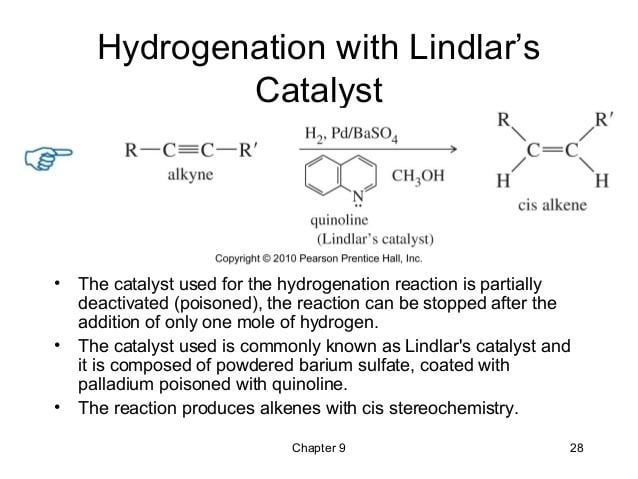 Lindlar catalyst 09 Alkynes Wade 7th